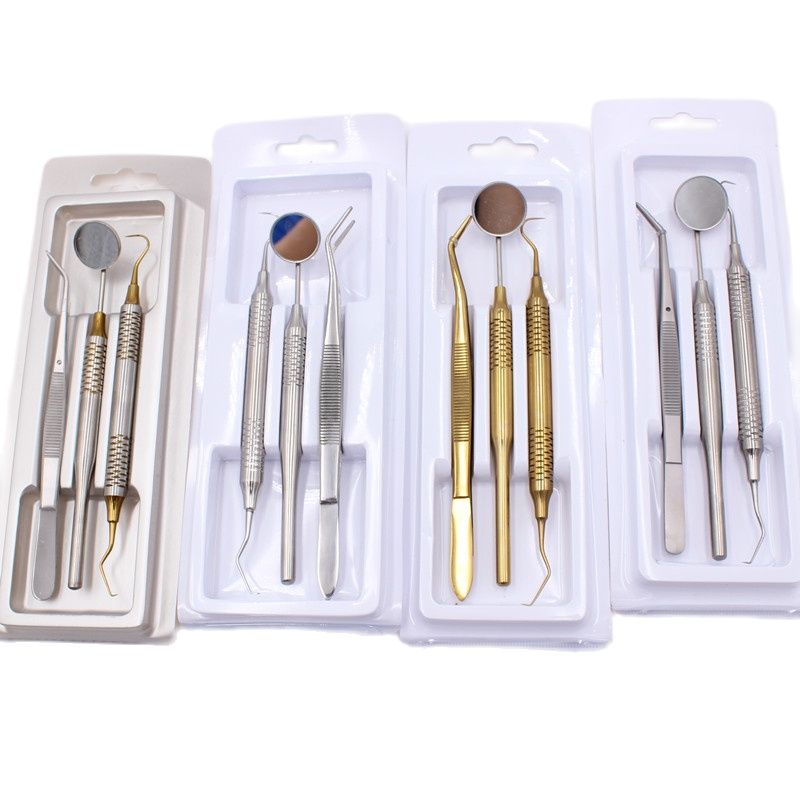Teeth Whitening Kit - 3 teile/paket Edelstahl Dental Werkzeuge Kit