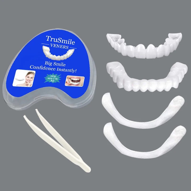 Teeth Whitening Kit - Snap-on-Furnier-Zahnsatz, verstellbare kosmetische Zahnfurniere, temporäre künstliche