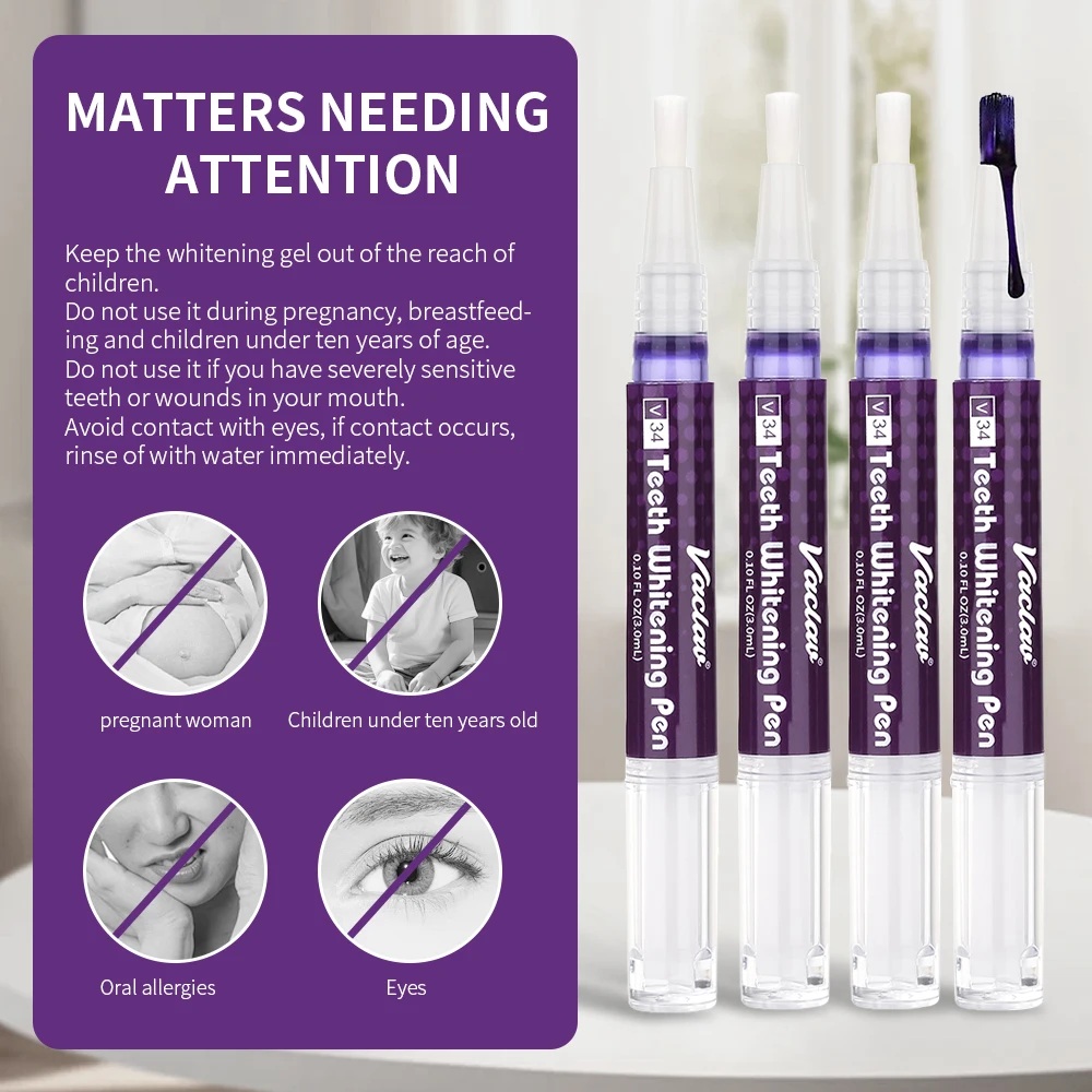Vaclav V34 Lila Zahnaufhellung – Teeth Whitening Pens Bewertung und Preis