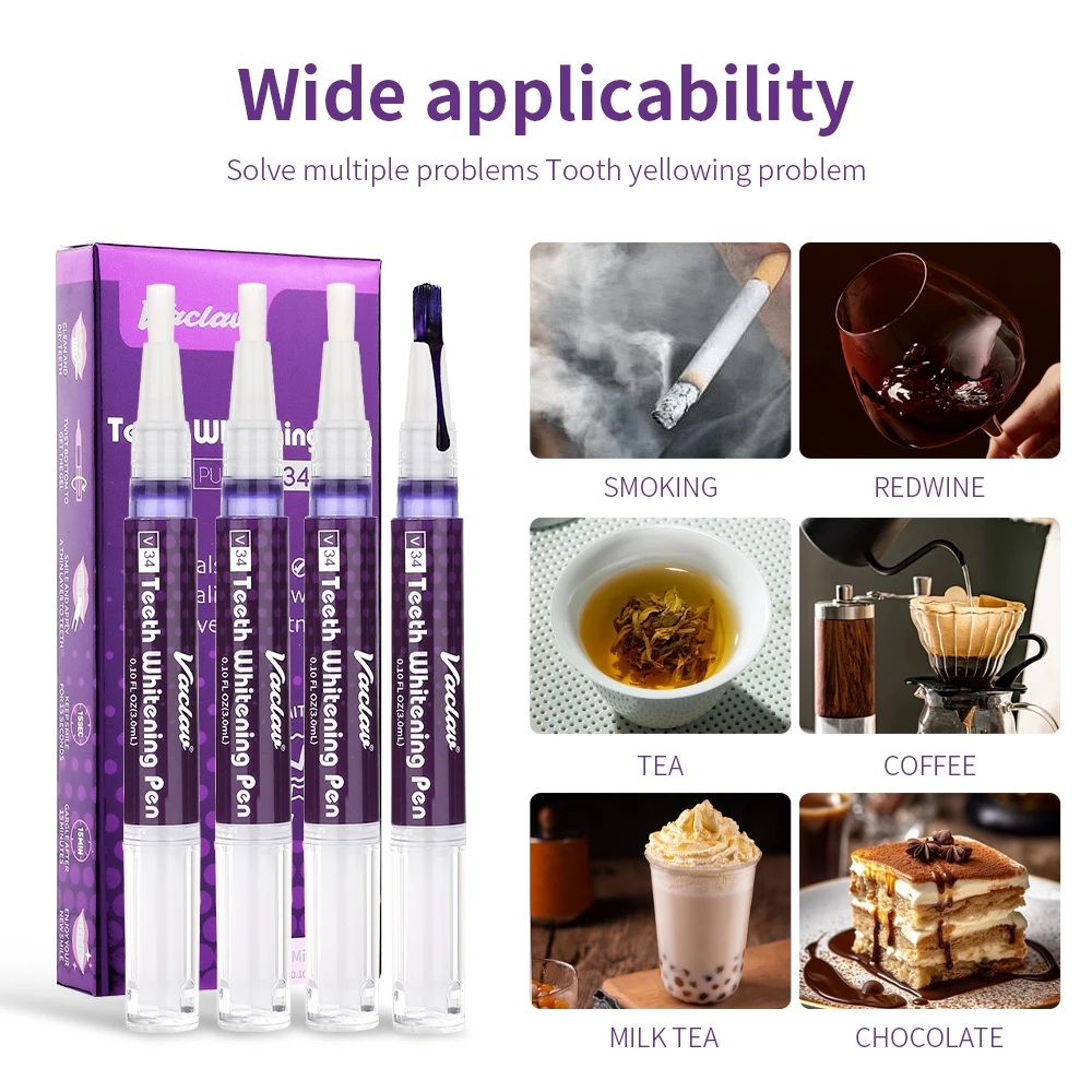 Vaclav V34 Lila Zahnaufhellung – Teeth Whitening Pens Bewertung und Preis